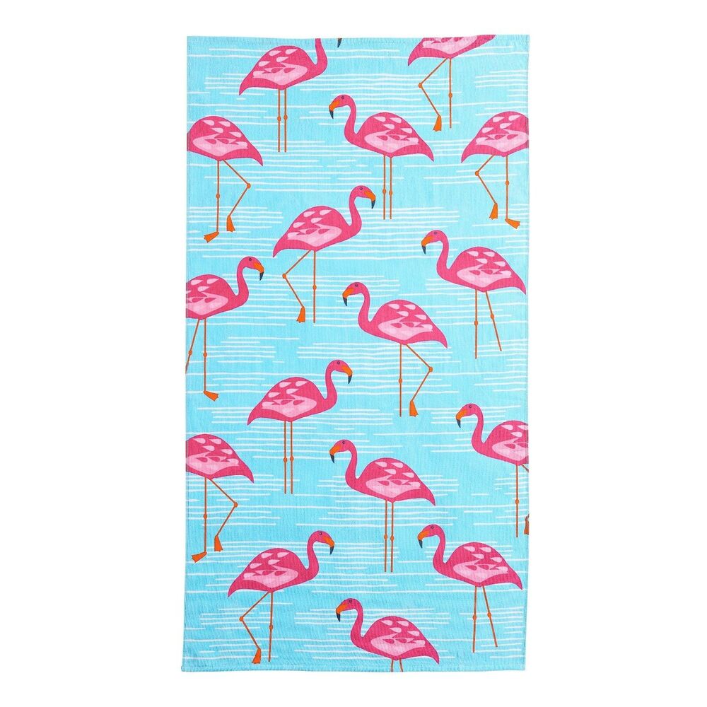 Flamingos Bath Beach Pool Towel  100% Cotton   Super Soft Absorbent